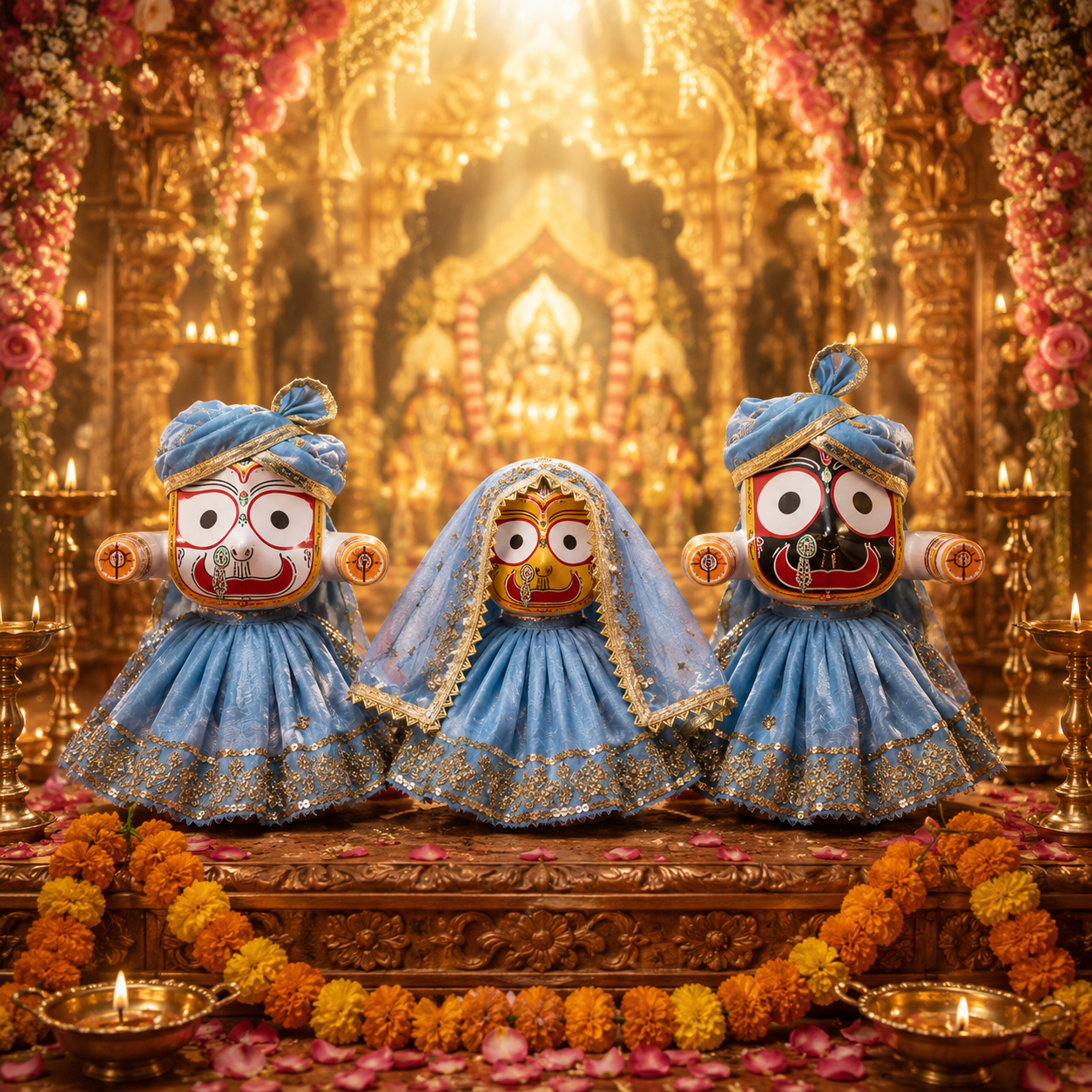 Neel Ratna Jagganath Ji Family Dress set (6 pcs set)