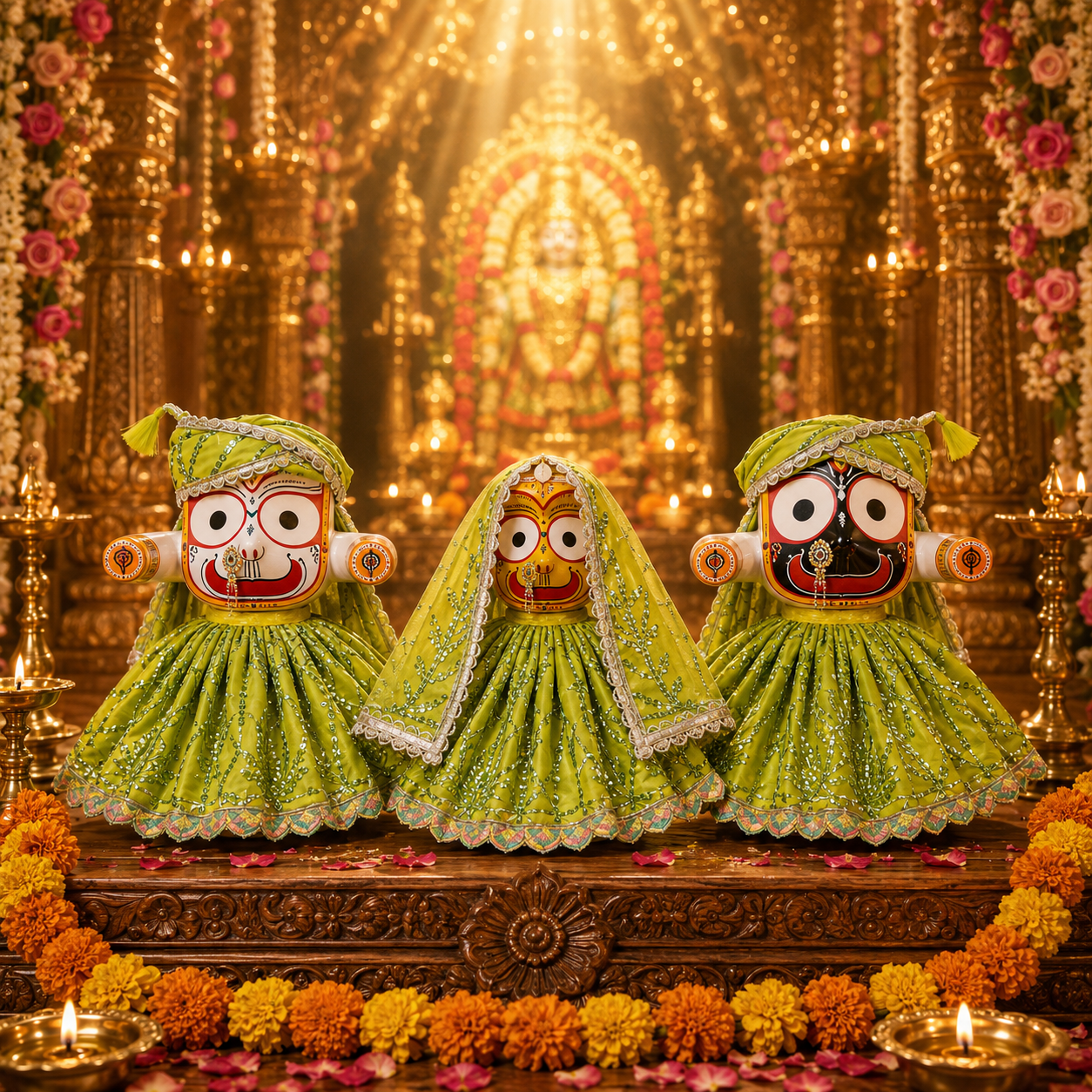 Emerald Vana Jagganath Ji Family Dress set (6 pcs set)