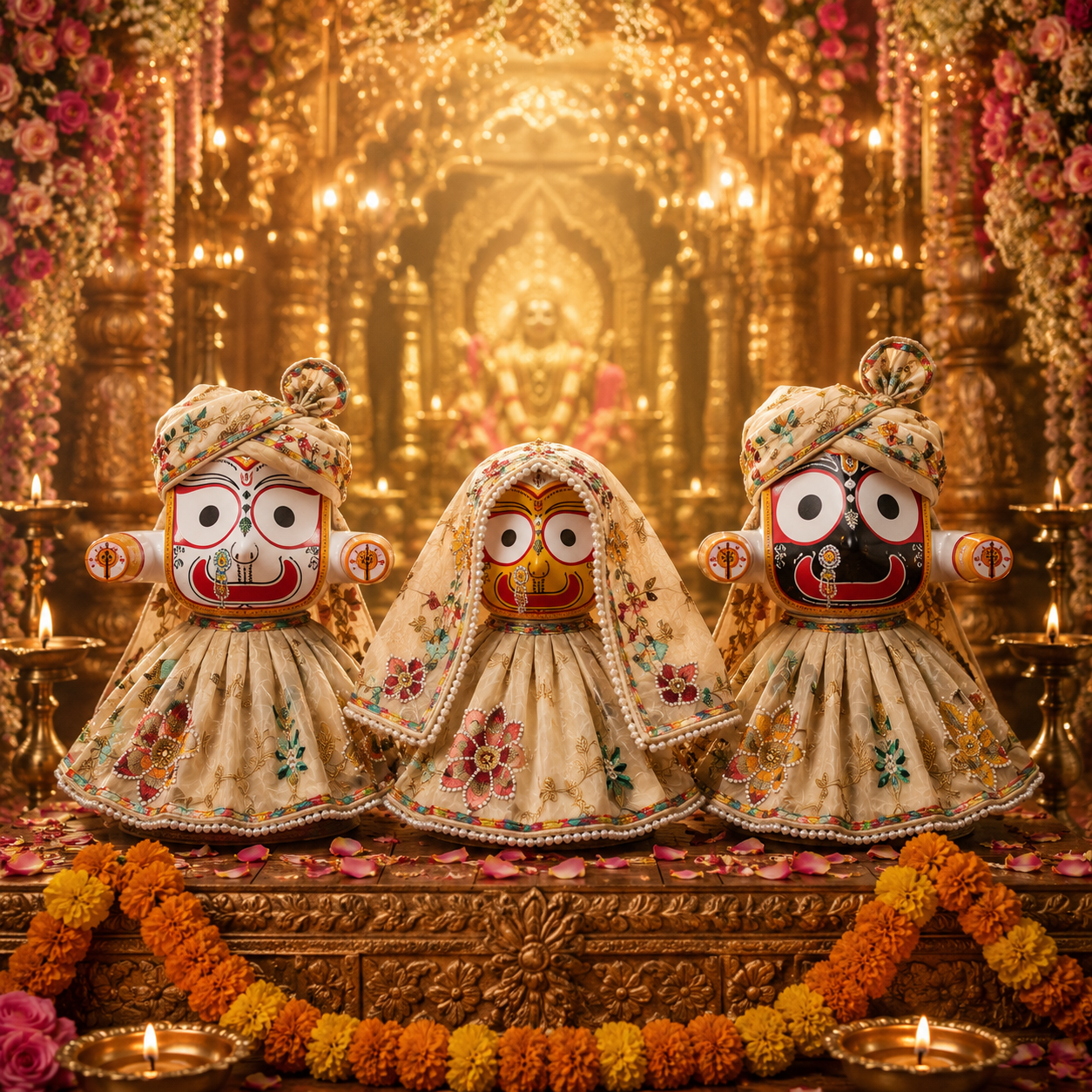 Divya Vaibhav Jagganath Ji Family Dress set (6 pcs set)