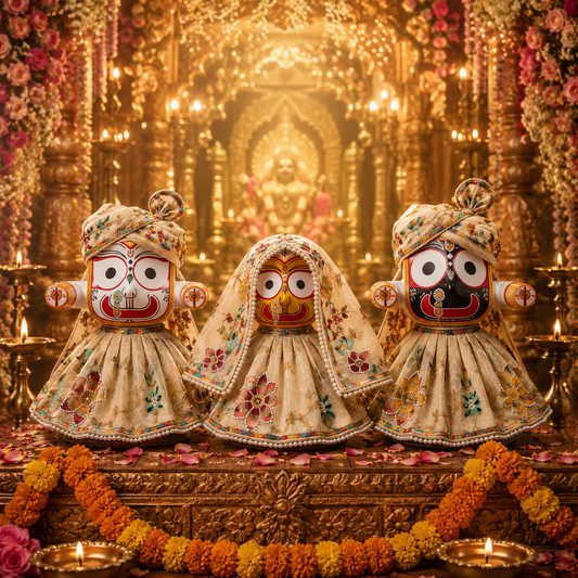 Divya Vaibhav Jagganath Ji Family Dress set (6 pcs set)