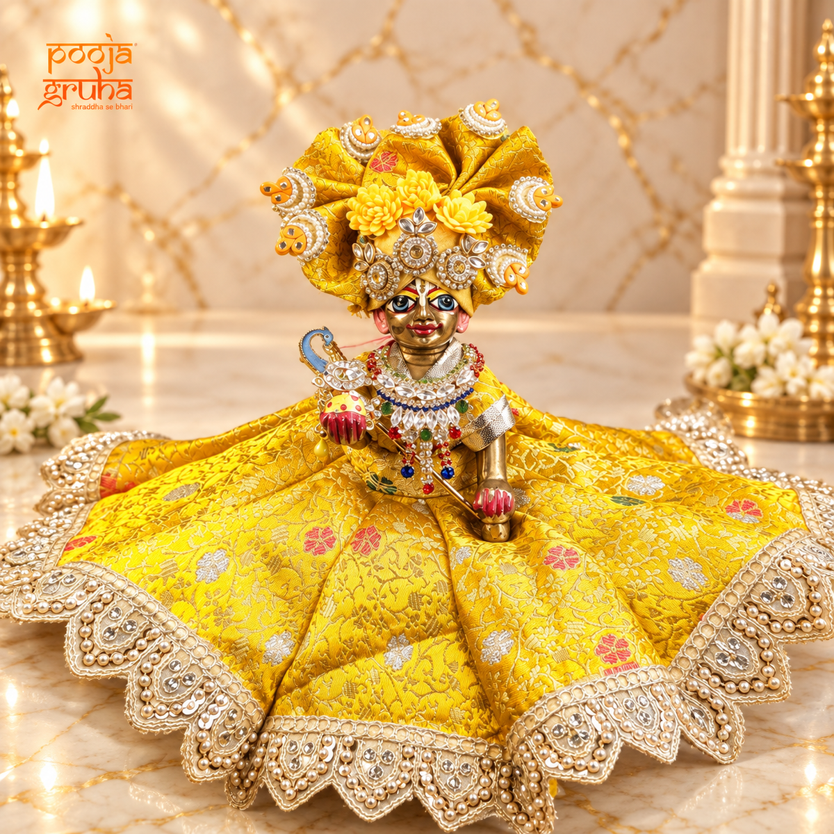 Kanak Jyoti | Navratri Special Radha Rani & Laddu Gopal Dress Set