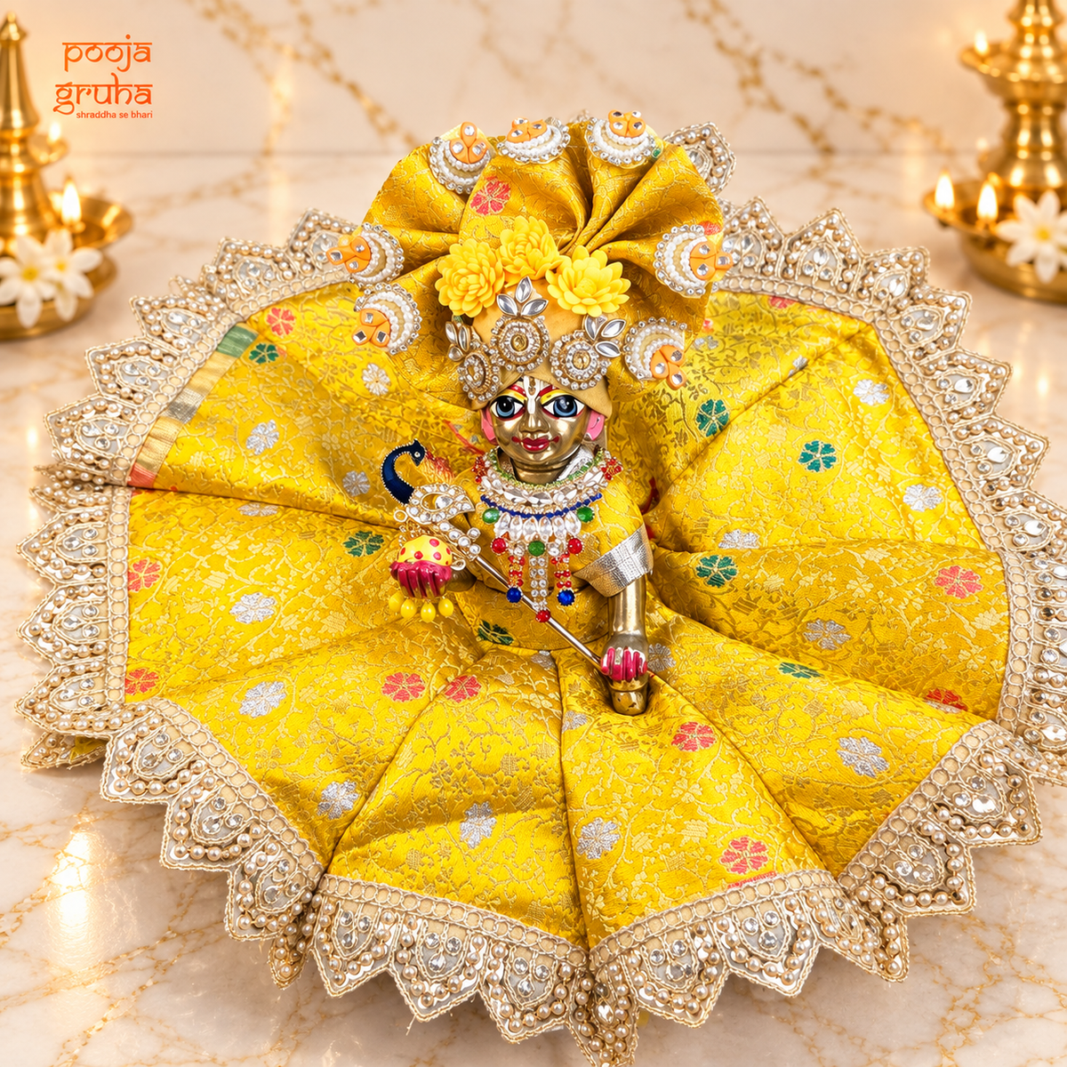 Kanak Jyoti | Navratri Special Radha Rani & Laddu Gopal Dress Set