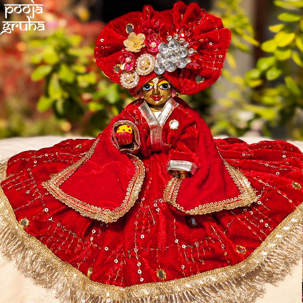 Kumkum Vilas Laddu Gopal Velvet Dress Set