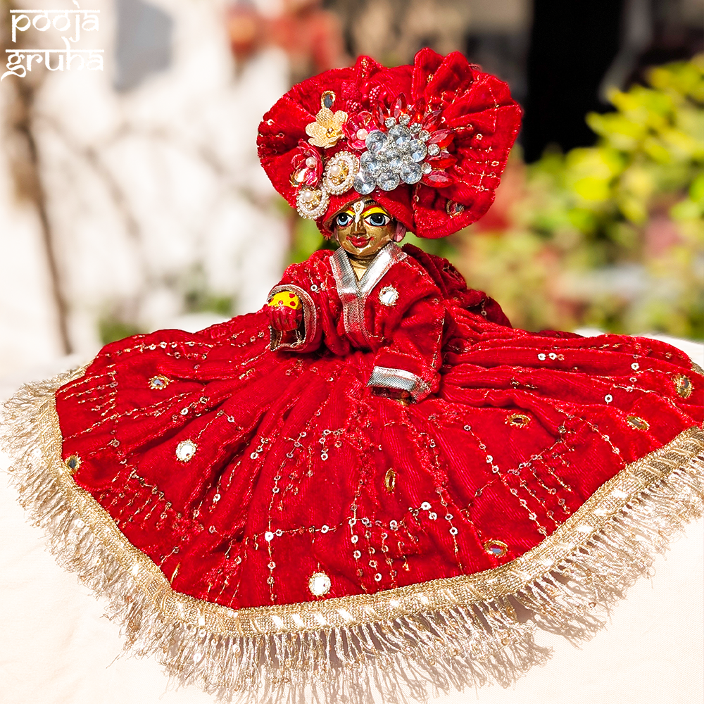 Kumkum Vilas Laddu Gopal Velvet Dress Set