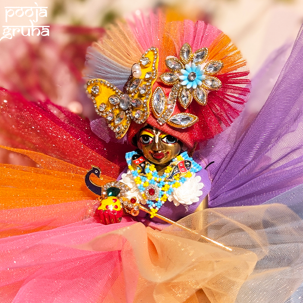 Rang Barse Multicolor Radha Rani/ Laddu Gopal Dress