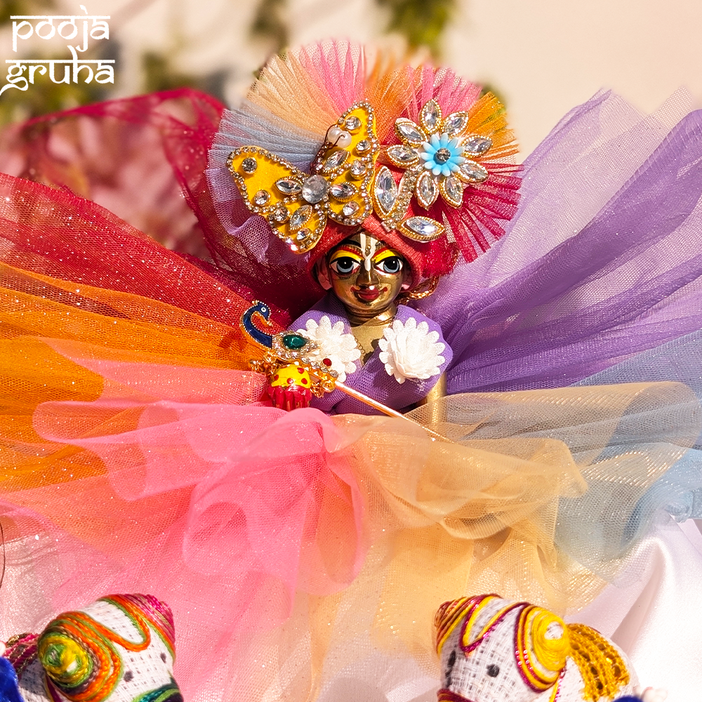 Rang Barse Multicolor Radha Rani/ Laddu Gopal Dress