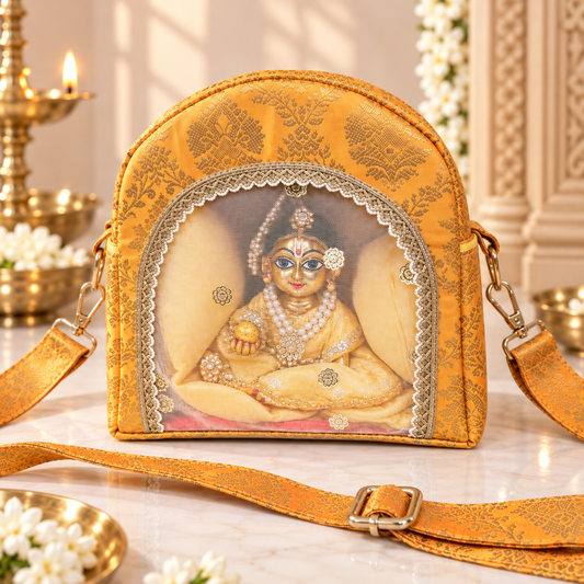 Pitamber Laddu Gopal Travel Bag | Pooja Gruha