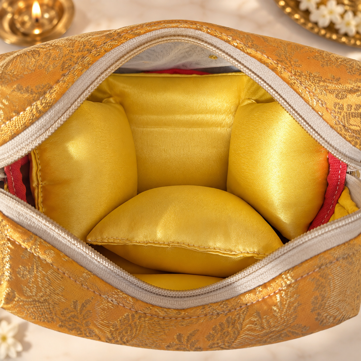 Pitamber Laddu Gopal Travel Bag | Pooja Gruha