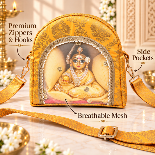 Pitamber Laddu Gopal Travel Bag | Pooja Gruha