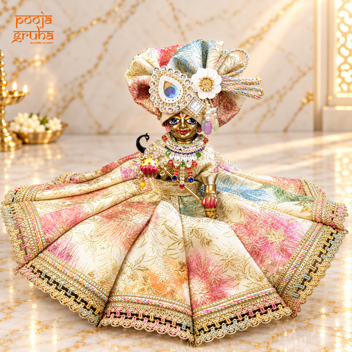 Phoolrang | Navratri Special Radha Rani & Laddu Gopal Dress Set