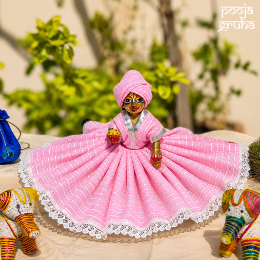 Prem Gulabi Laddu Gopal Cotton Dress Set