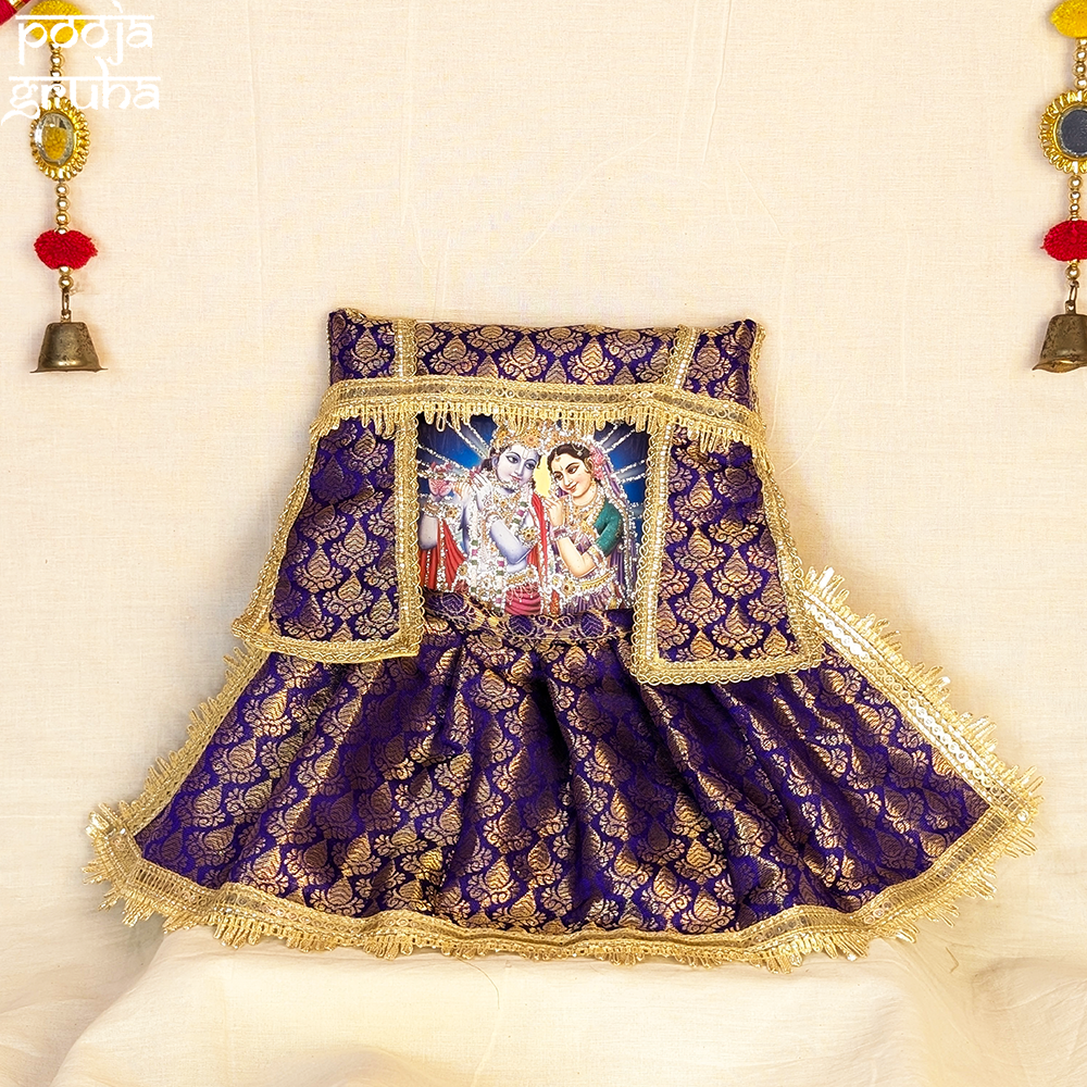 Neelanjana Purple Silk Photo Frame Poshak