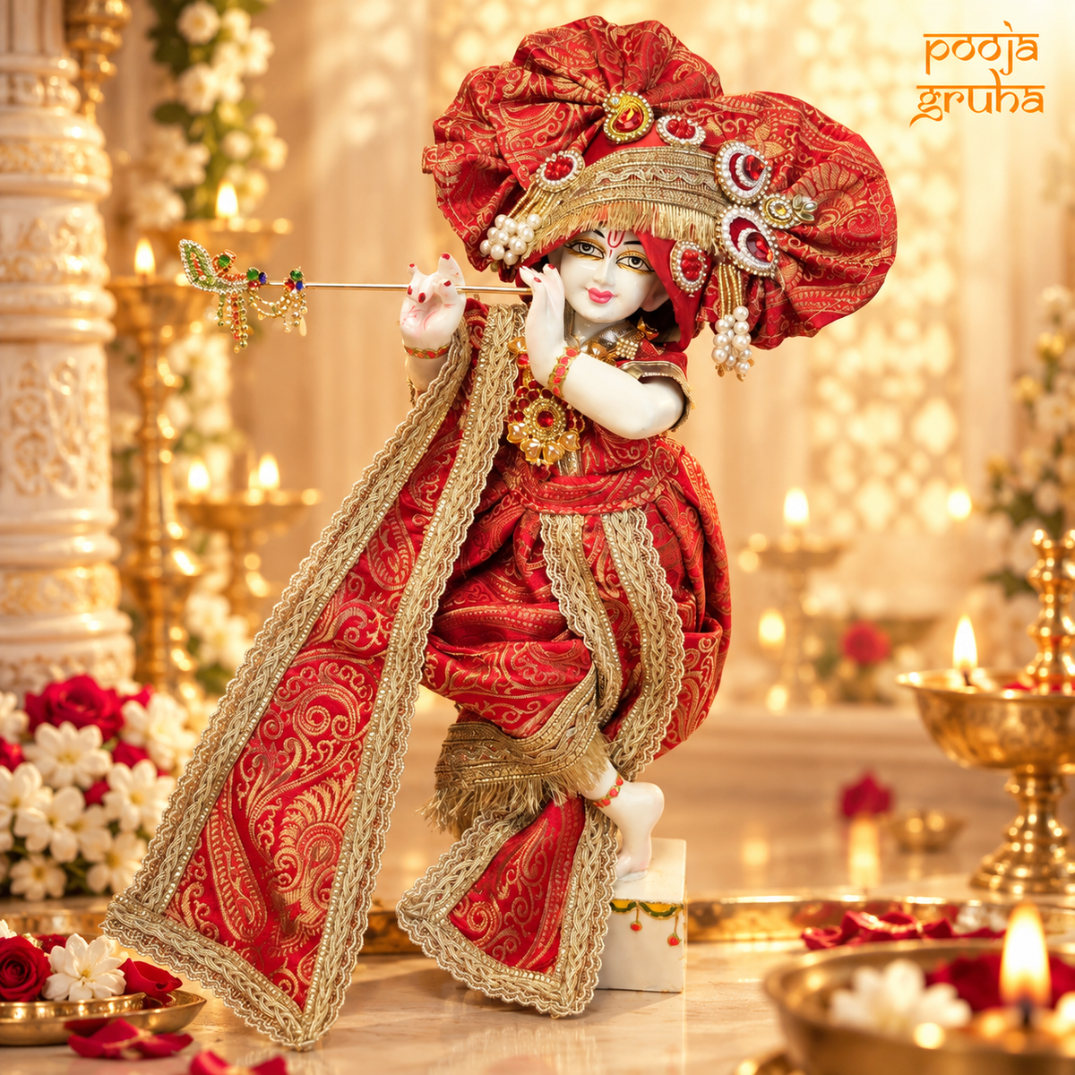 Raktambari | Navratri Special Radha Krishna Dress Set