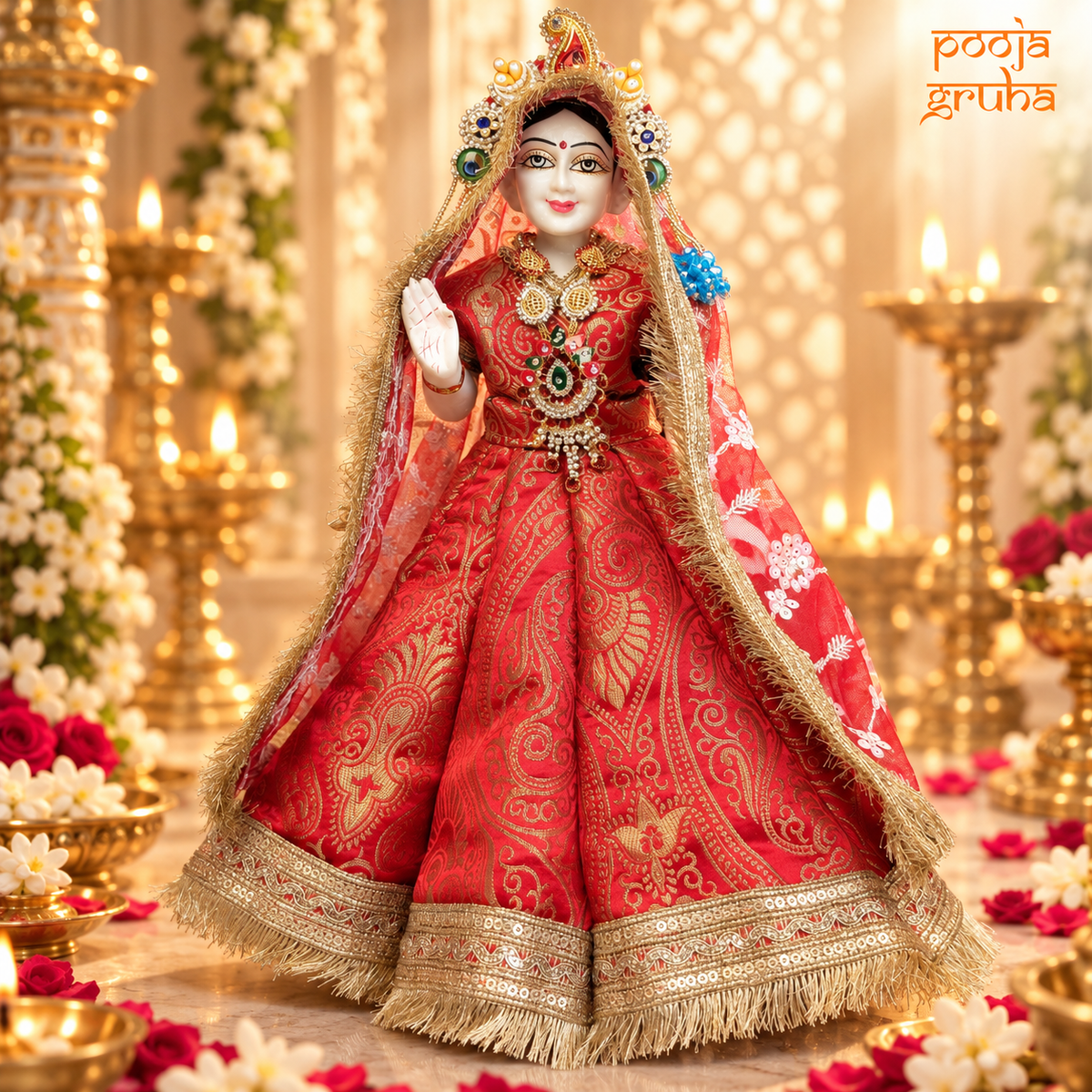 Raktambari | Navratri Special Radha Krishna Dress Set
