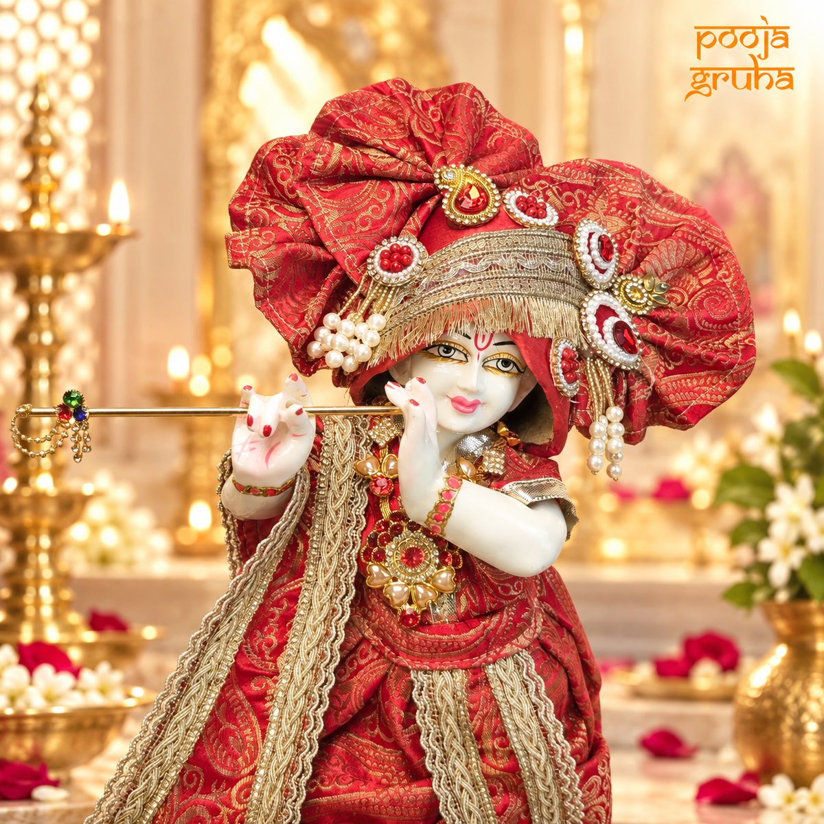 Raktambari | Navratri Special Radha Krishna Dress Set