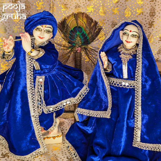 Radhika Neelvastra Radha Krishna Velvet Dress Set