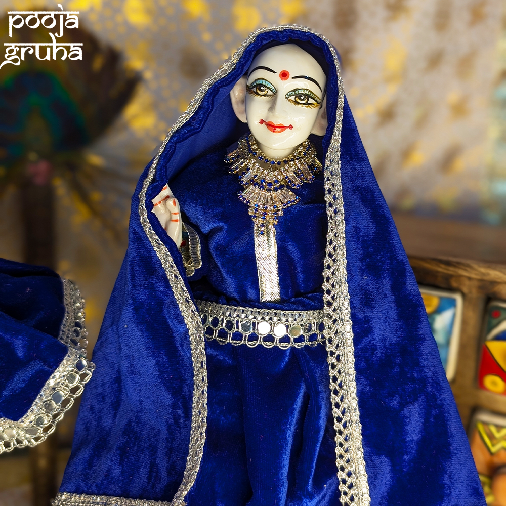 Radhika Neelvastra Radha Krishna Velvet Dress Set