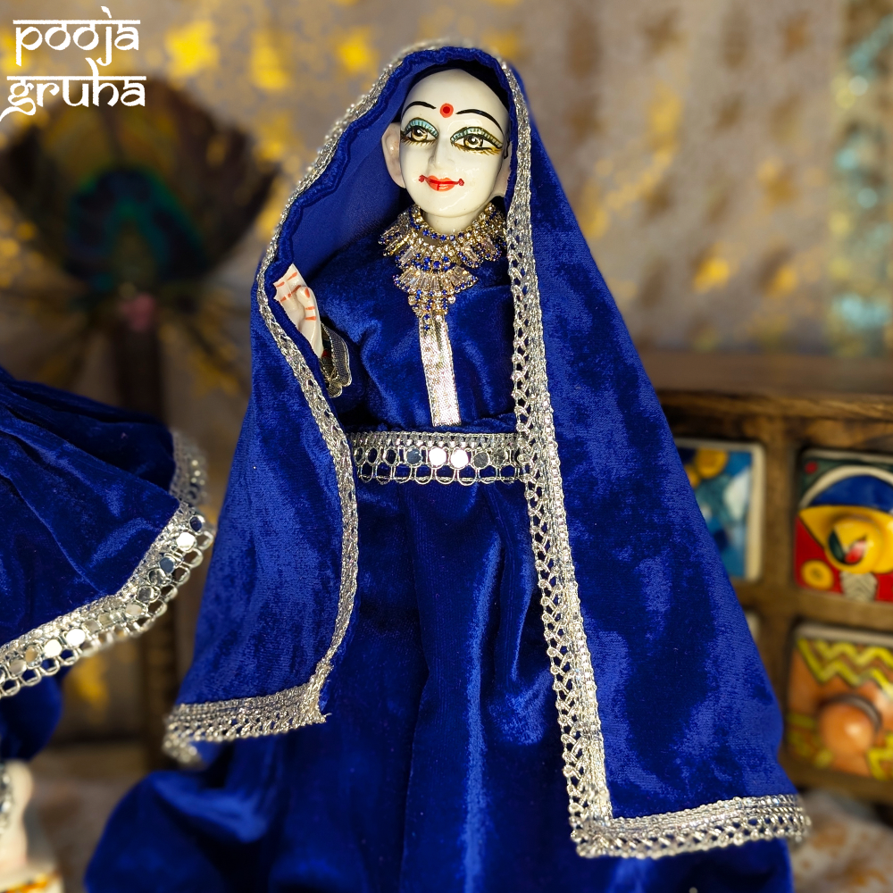 Radhika Neelvastra Radha Krishna Velvet Dress Set