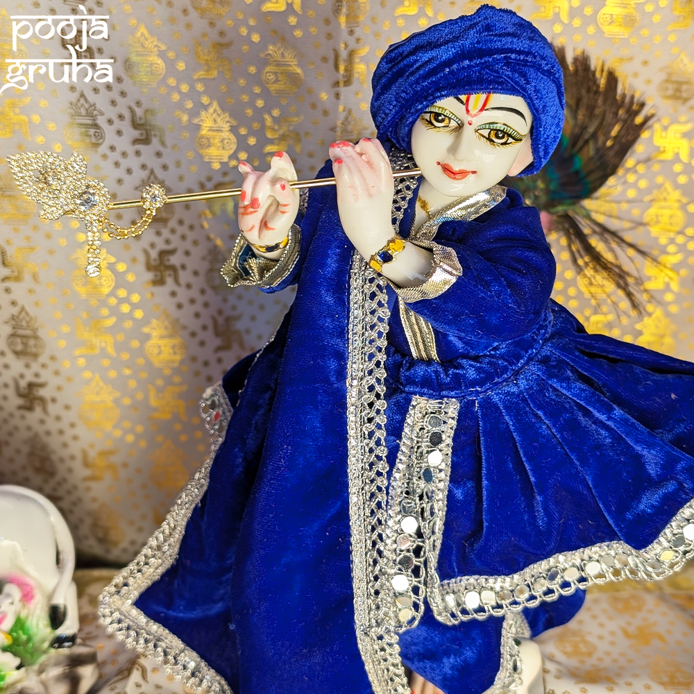 Radhika Neelvastra Radha Krishna Velvet Dress Set