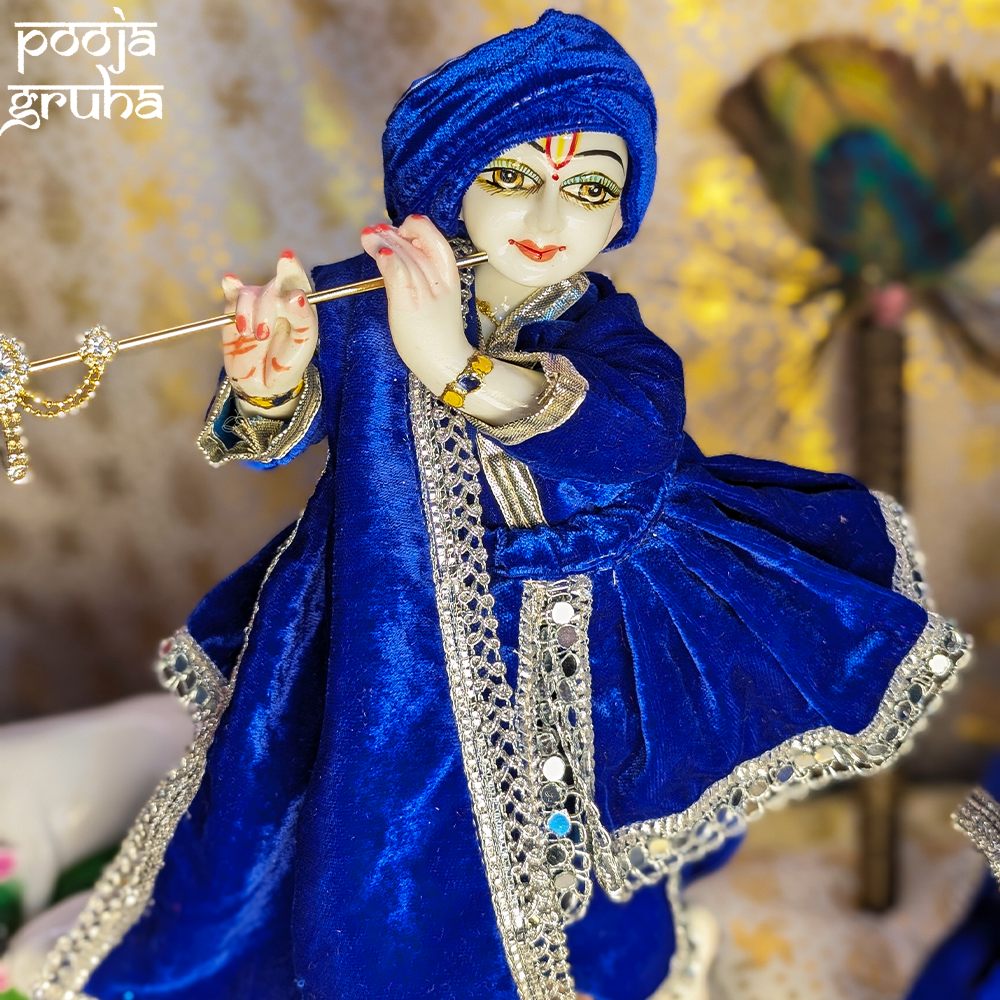 Radhika Neelvastra Radha Krishna Velvet Dress Set
