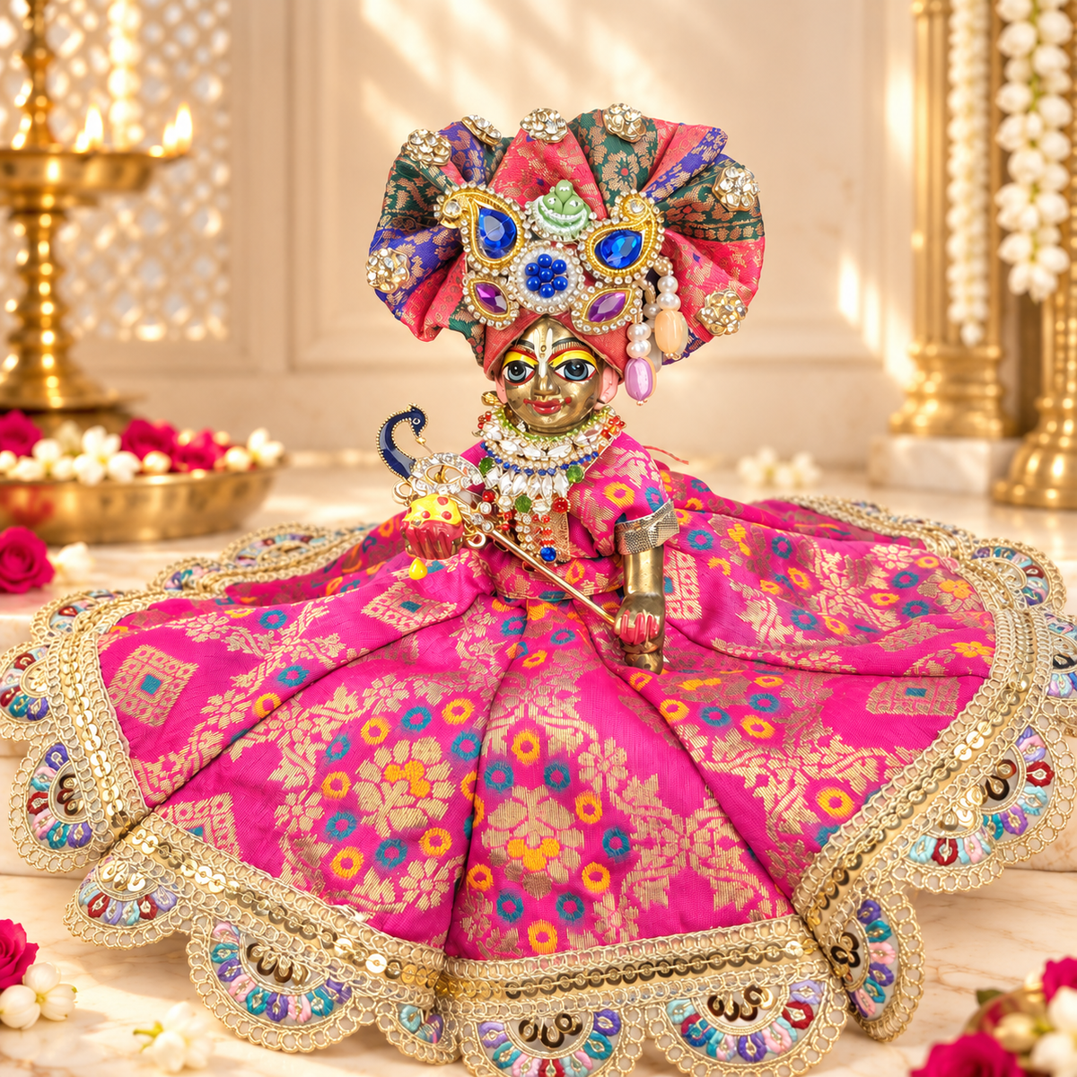 Rajrani | Navratri Special Radha Rani & Laddu Gopal Dress Set