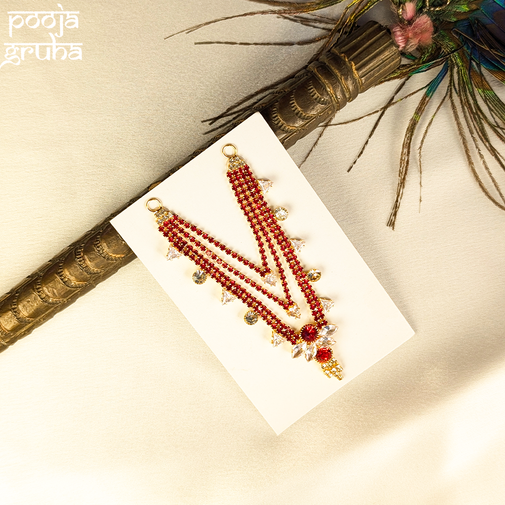 Heavy Stone Arc Shringar Necklace for Gods