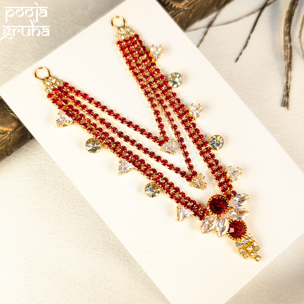 Heavy Stone Arc Shringar Necklace for Gods