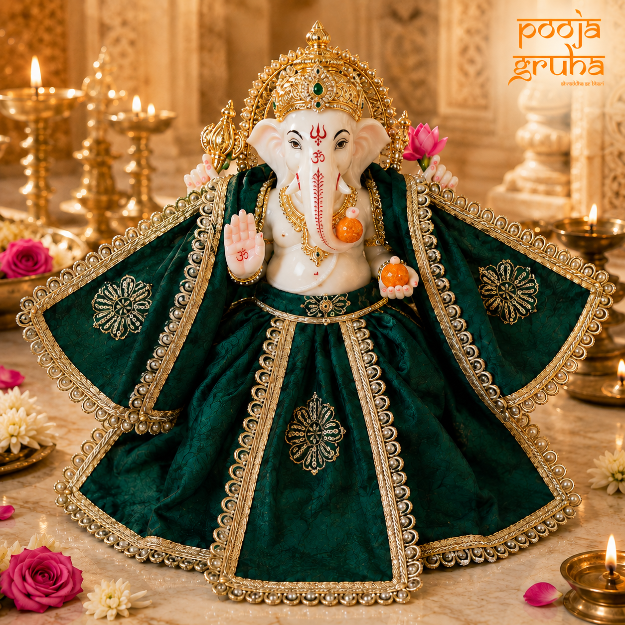 Shyam Shringar Laxmi Ganesh Ji Dress Set