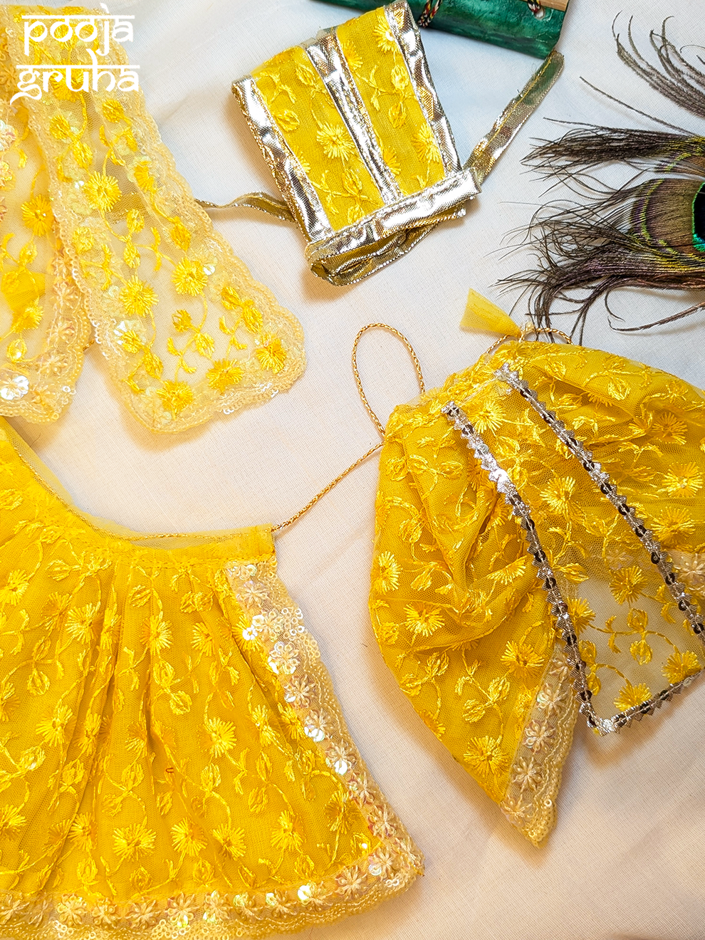 Suryavalli Lehenga & Dhoti Dress Set for Gods