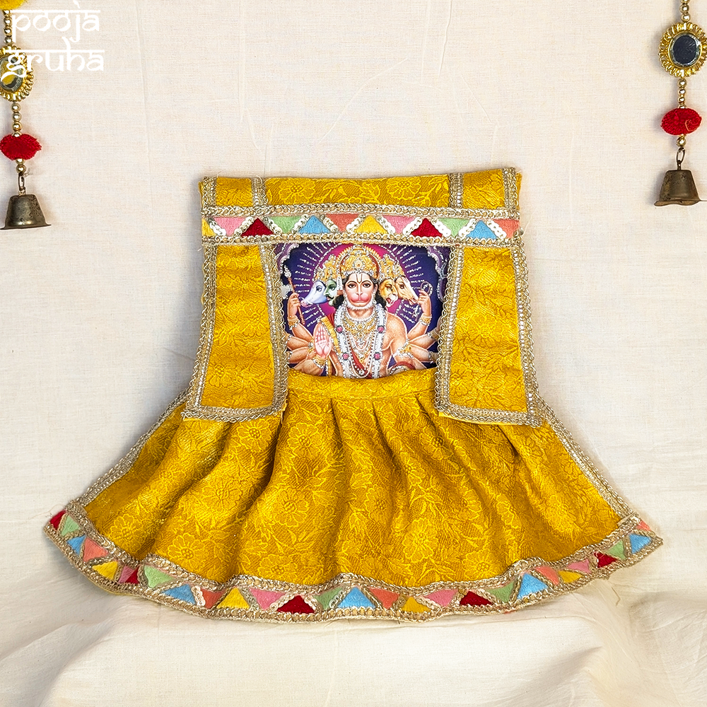 Kanakpriya Yellow Silk Photo Frame Poshak