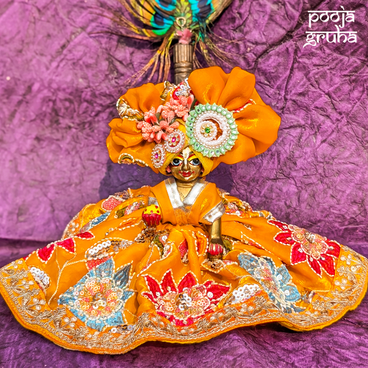 Surmayi Laddu Gopal / Radha Rani Poshak Dress Set
