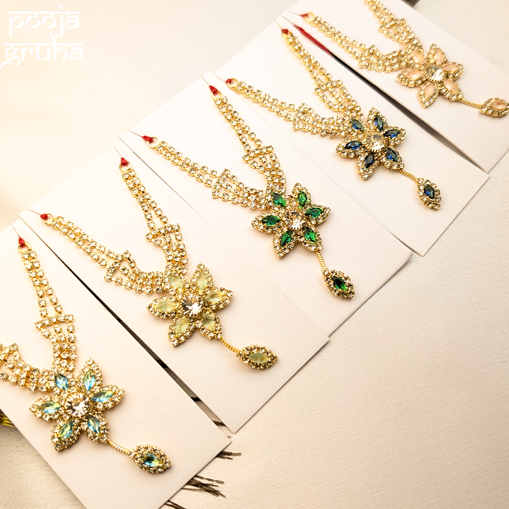 Kamal Drop Temple Shringar Necklace for Gods