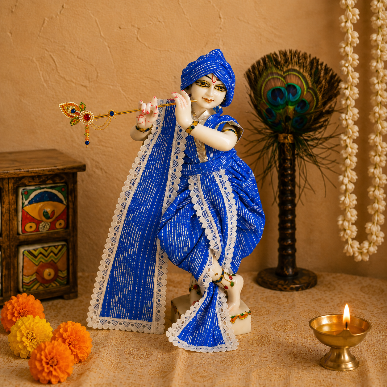 Radhika Radha Krishna Cotton Dress Set