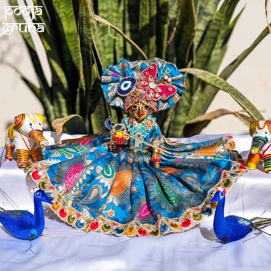 Vrindavan Hari Leela Silk Laddu Gopal Dress