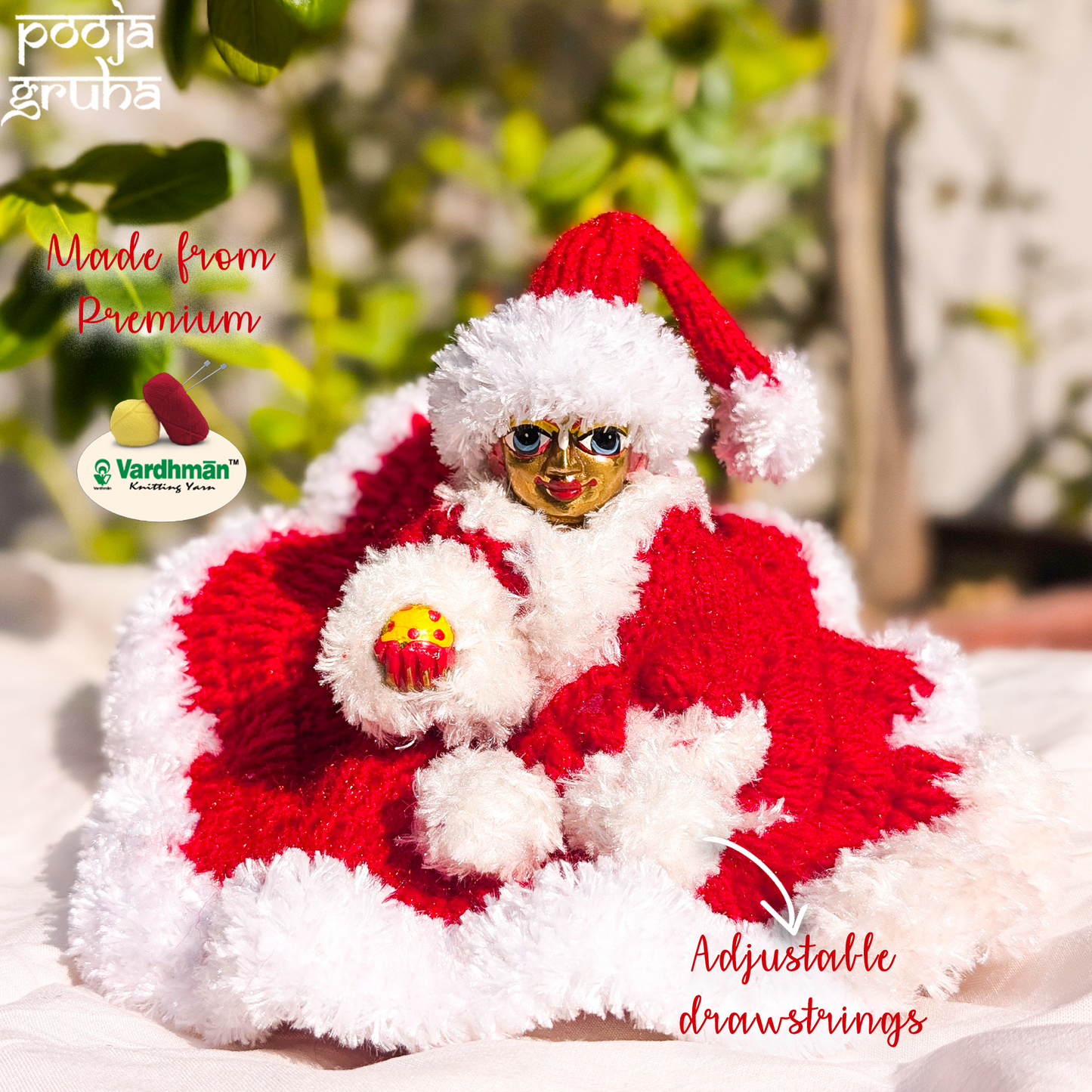 Christmas Woollen Laddu Gopal Dress