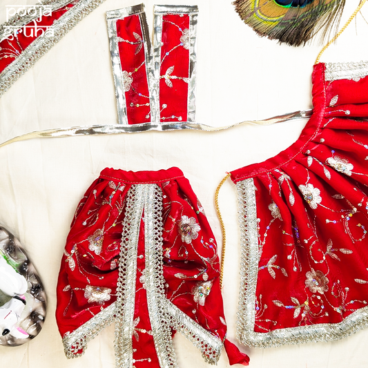 Rohini Laxmi Ganesh Ji Lehenga & Dhoti Set