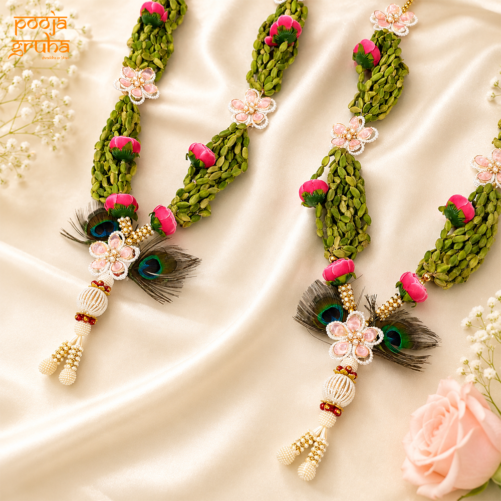 Premium Elaichi Mala for Banke Bihari Ji | Handcrafted with 100% Pure Elaichi | Vrindavan Seva
