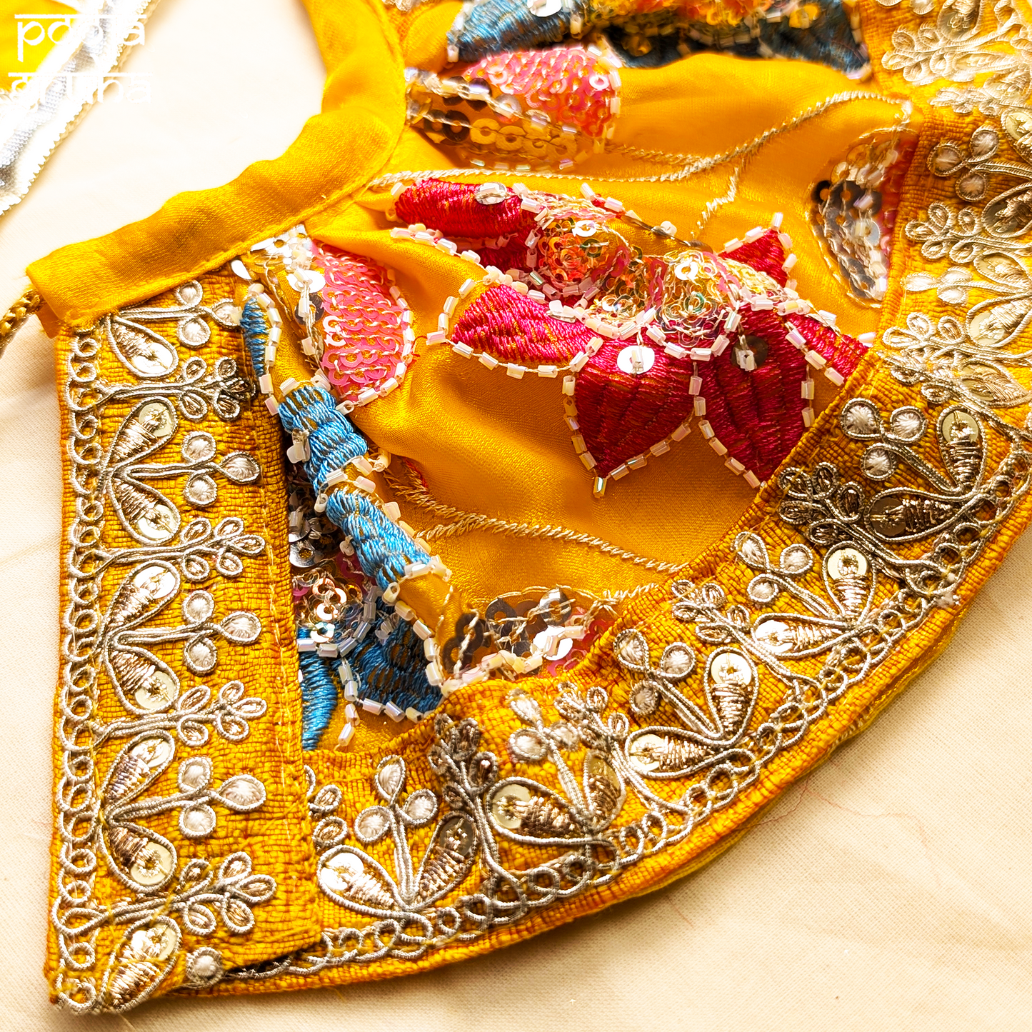 Surmayi Laddu Gopal / Radha Rani Poshak Dress Set