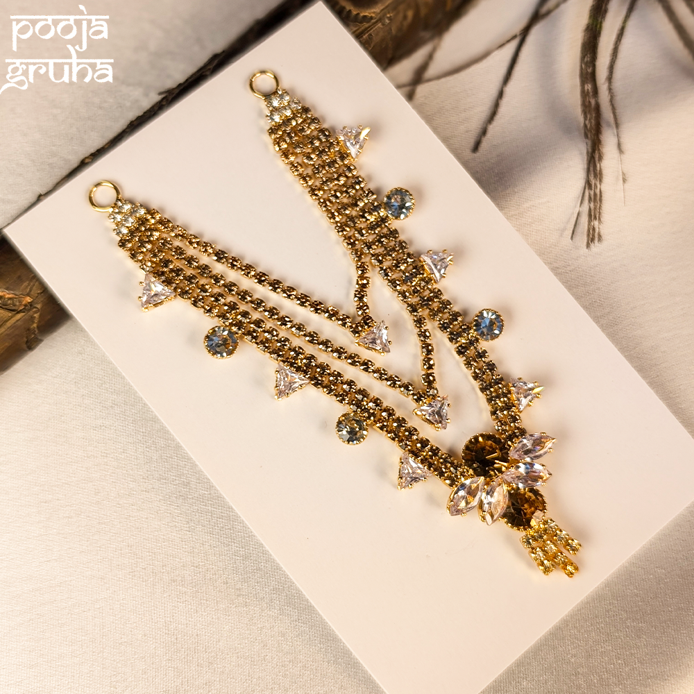 Heavy Stone Arc Shringar Necklace for Gods