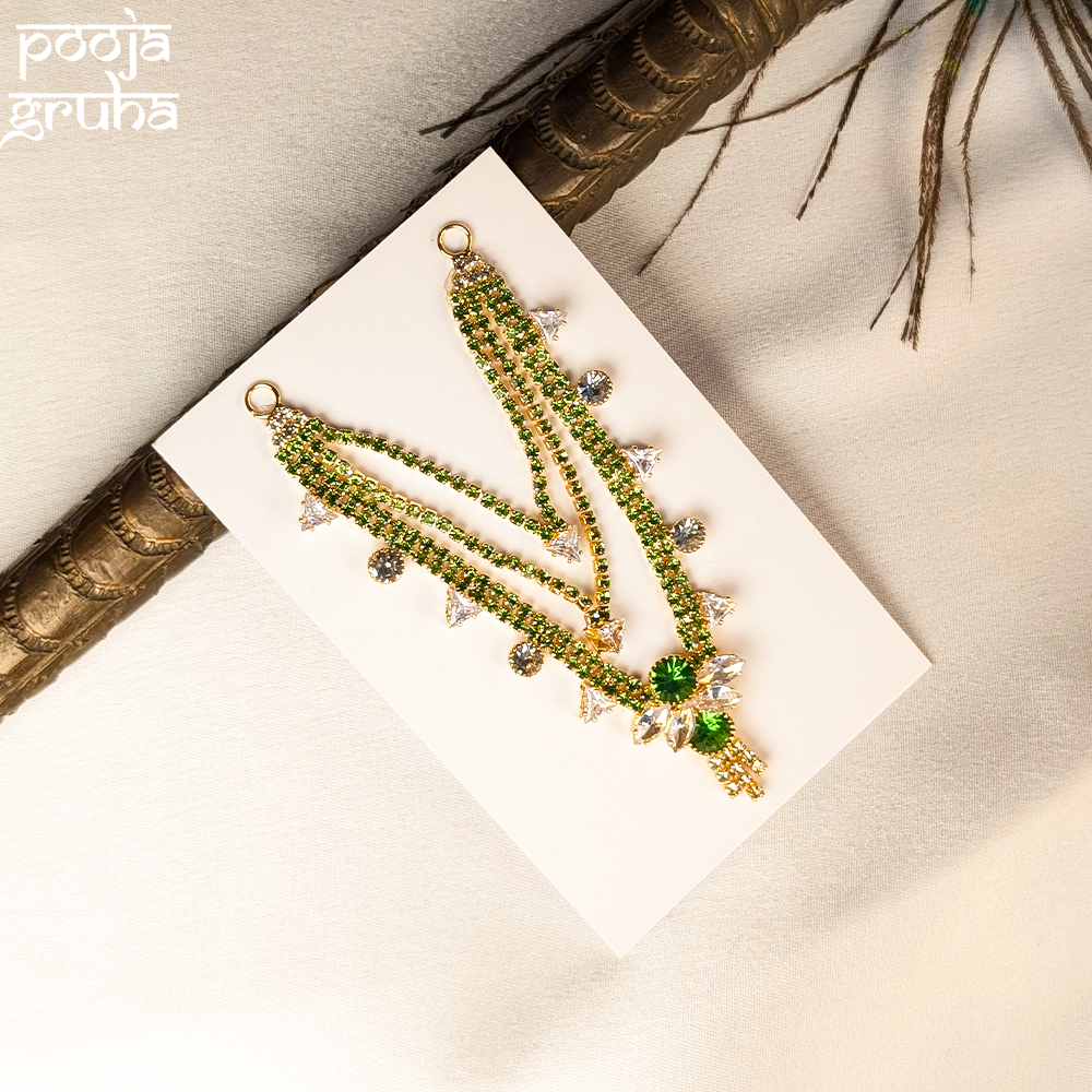 Heavy Stone Arc Shringar Necklace for Gods