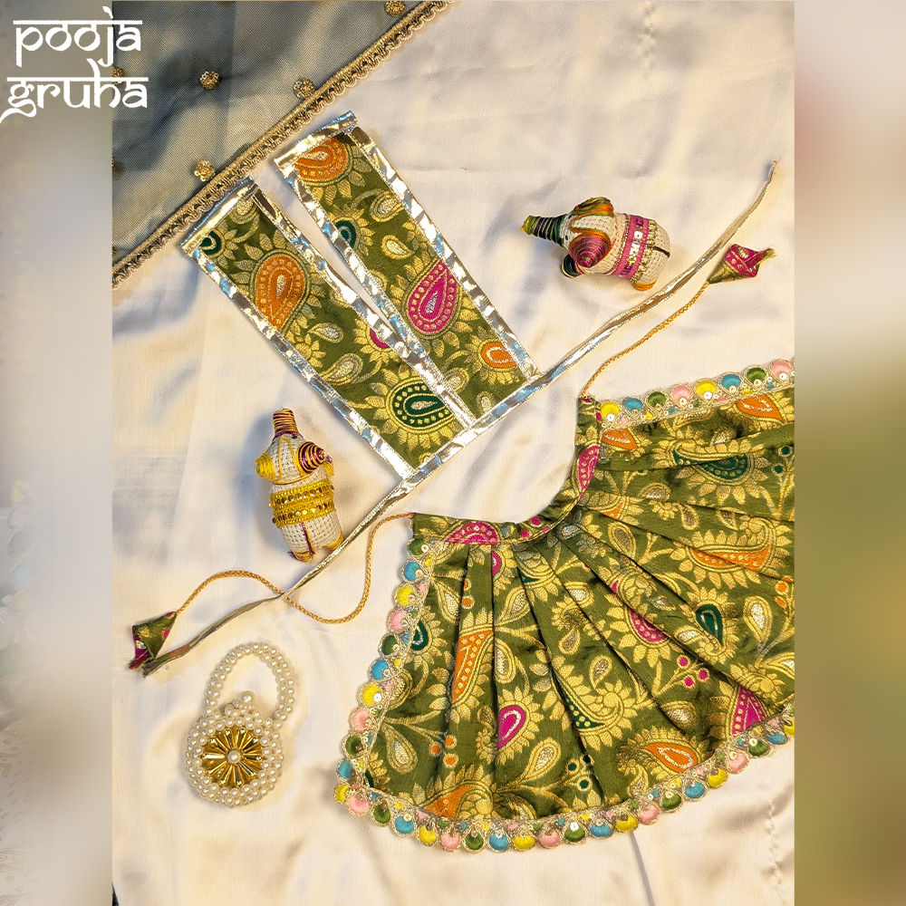 Vrindavan Hari Leela Silk Mata Rani Lehenga Set
