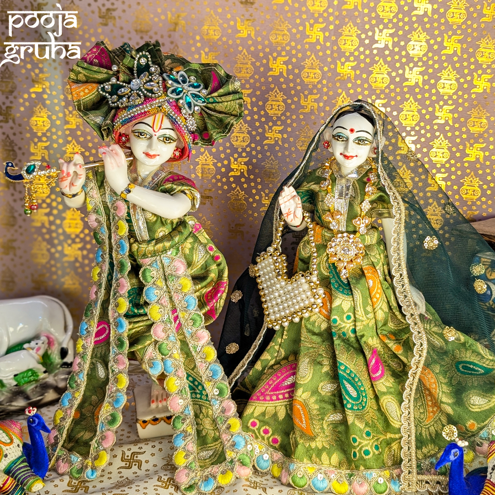 Vrindavan Hari Leela SilkRadha Krishna Dress Set