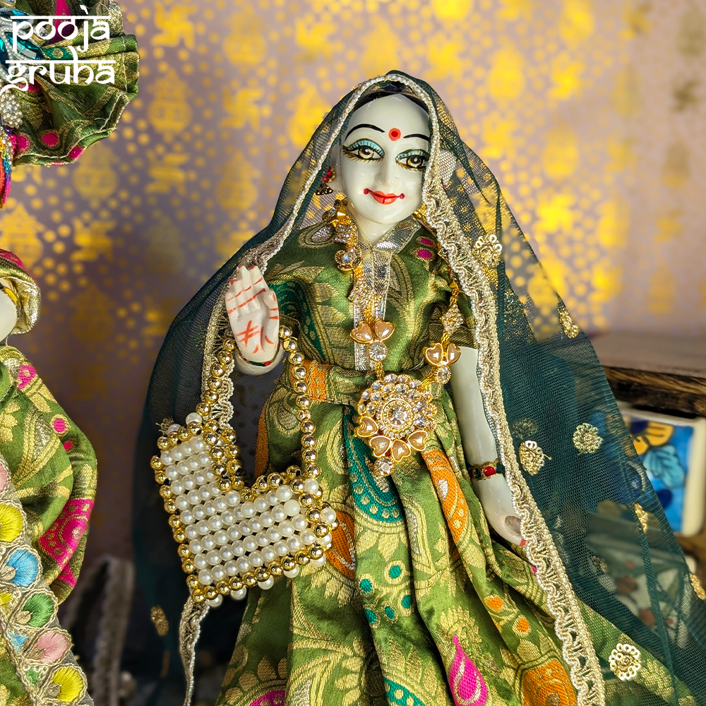 Vrindavan Hari Leela SilkRadha Krishna Dress Set