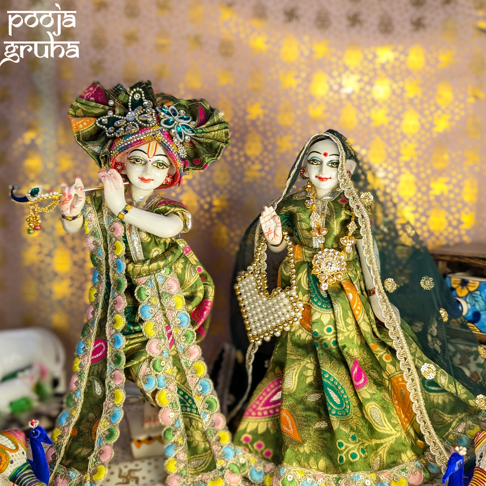 Vrindavan Hari Leela SilkRadha Krishna Dress Set