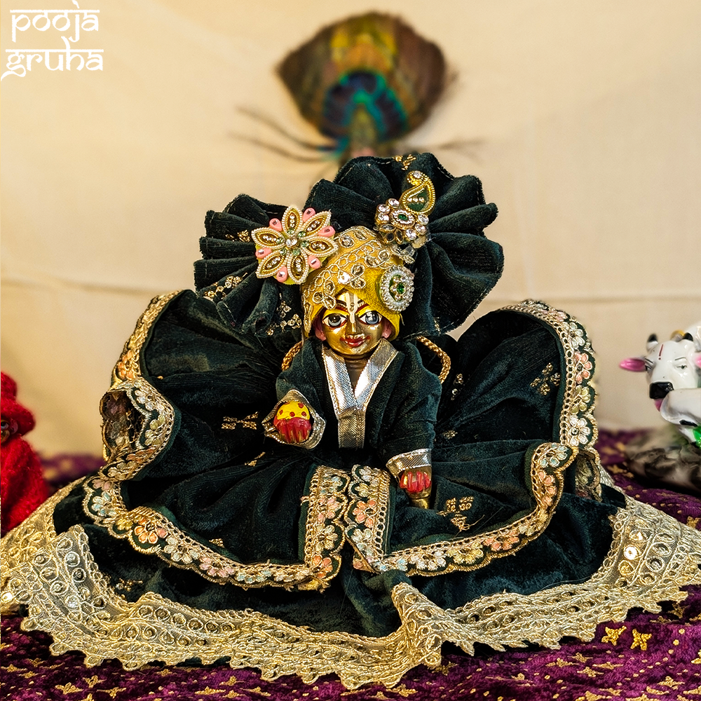 HariVilasa Laddu Gopal Velvet Dress