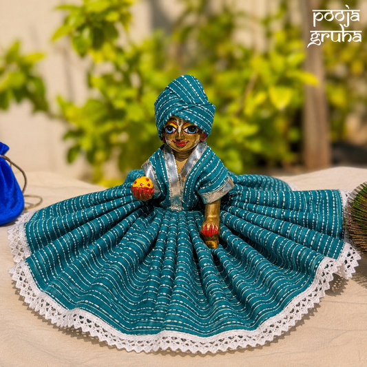 Hariyali Laddu Gopal Cotton Dress Set