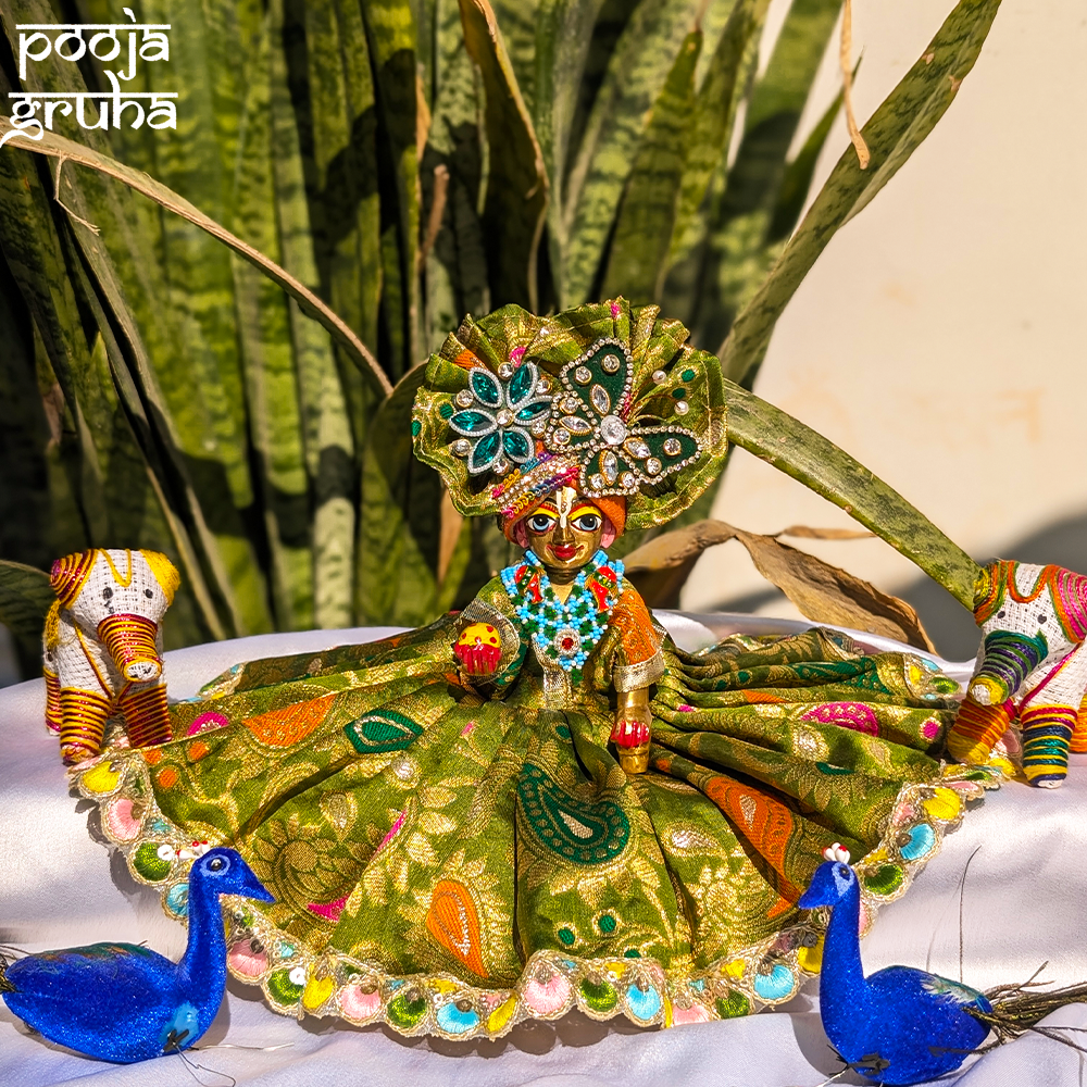 Vrindavan Hari Leela Silk Laddu Gopal Dress