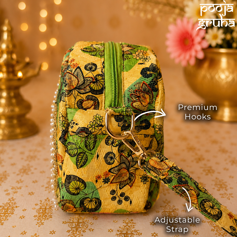 Premium Summer Laddu Gopal Travel Bag with Cushion | Pooja Gruha