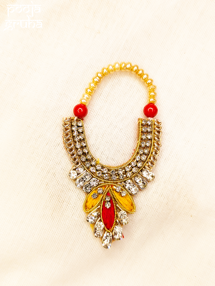 Yellow & Red Handcrafted Stone Haar