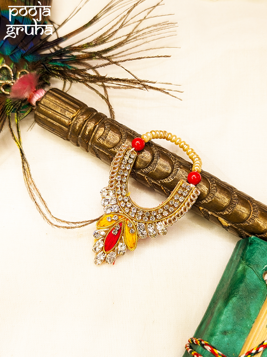 Yellow & Red Handcrafted Stone Haar
